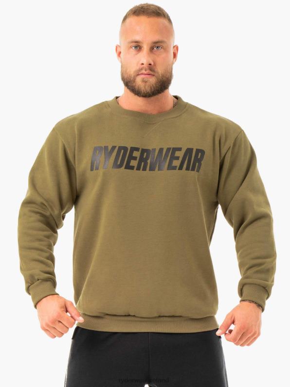 Ryderwear Ease Fleece Pullover Khaki Men Clothing 4Z2T1406