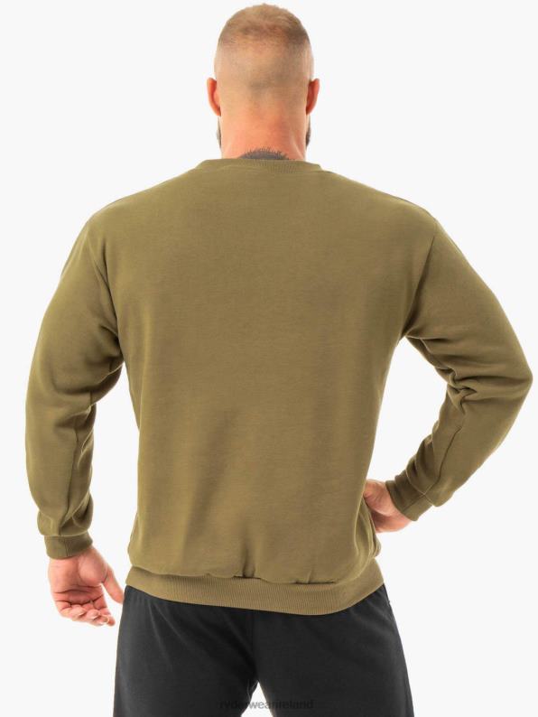 Ryderwear Ease Fleece Pullover Khaki Men Clothing 4Z2T1406