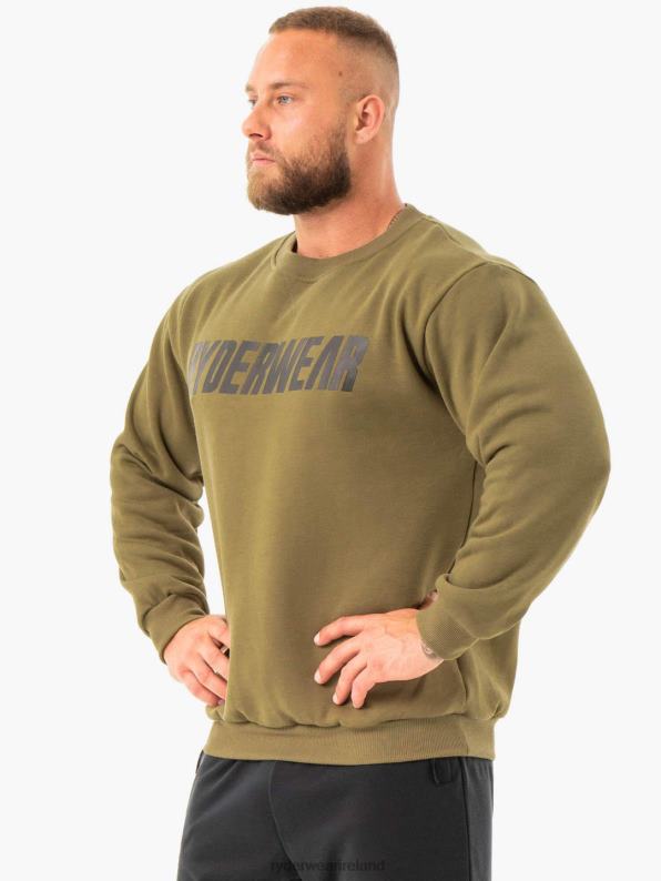 Ryderwear Ease Fleece Pullover Khaki Men Clothing 4Z2T1406