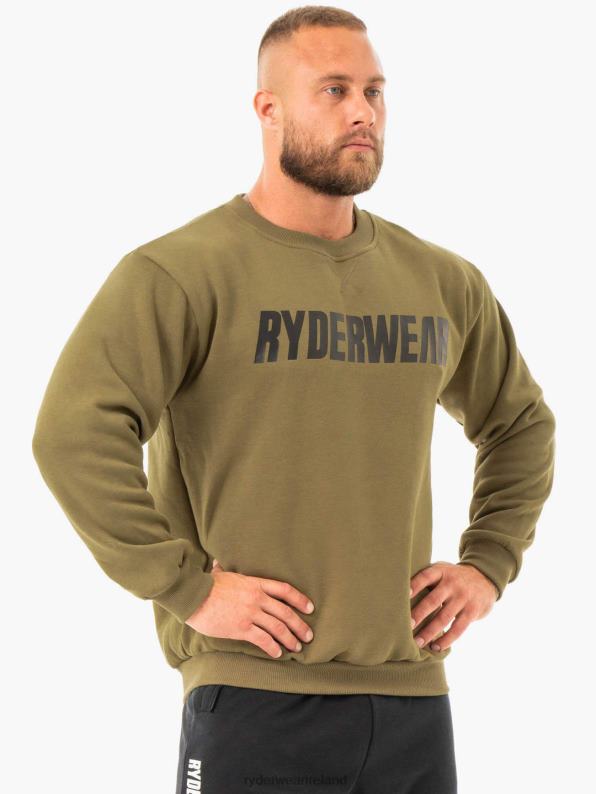 Ryderwear Ease Fleece Pullover Khaki Men Clothing 4Z2T1406