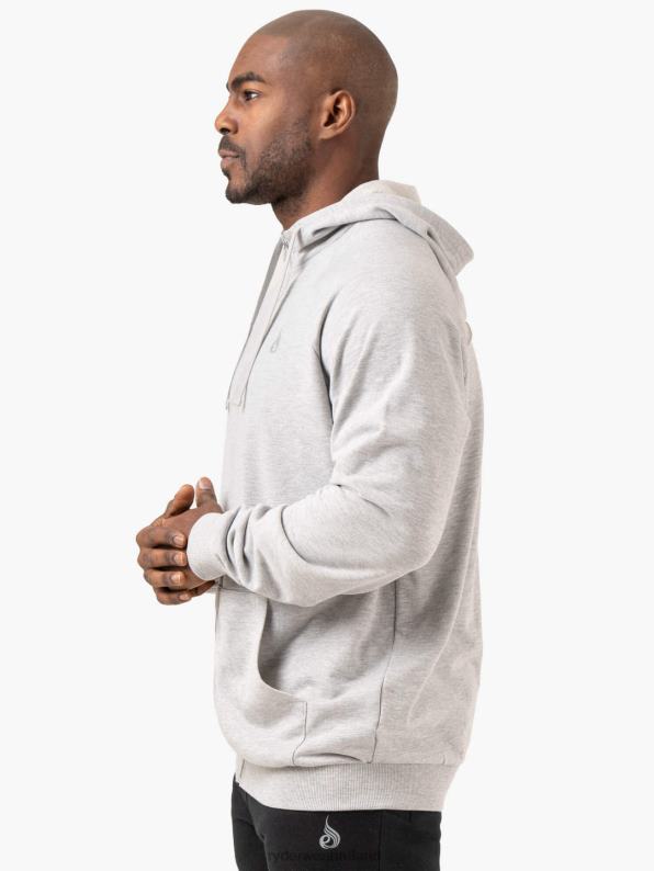 Ryderwear Pursuit Zip Up Hoodie Light Grey Marl Men Clothing 4Z2T1375