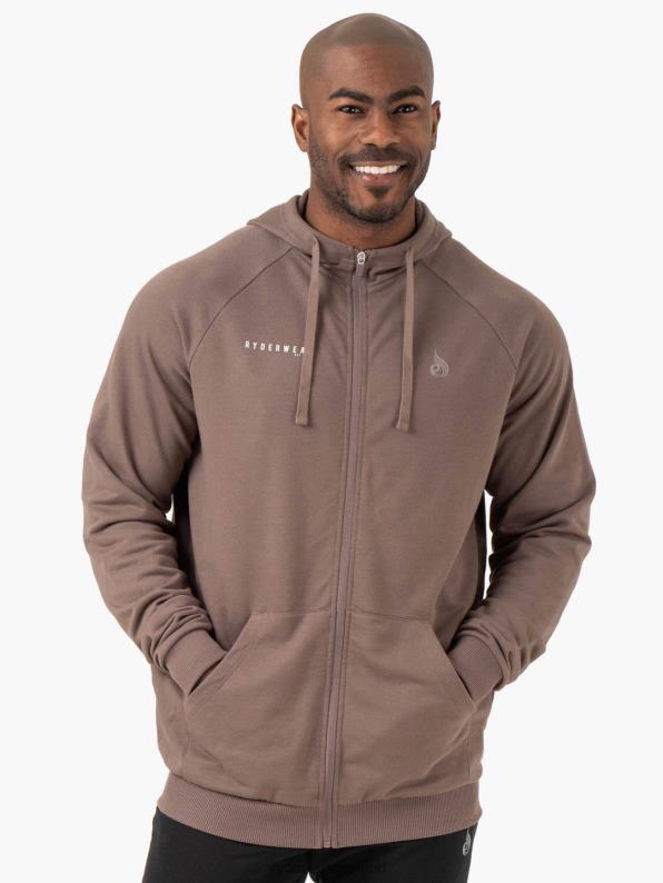 Ryderwear Pursuit Zip Up Hoodie Taupe Men Clothing 4Z2T1372