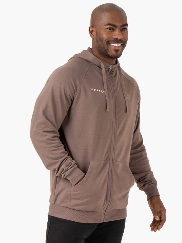 Ryderwear Pursuit Zip Up Hoodie Taupe Men Clothing 4Z2T1372