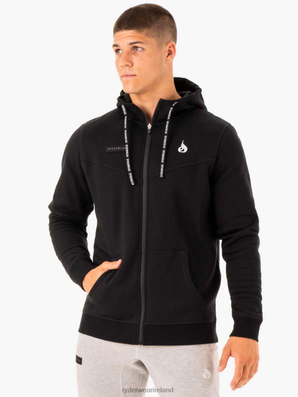 Ryderwear Recharge Zip Up Hoodie Black Men Clothing 4Z2T1381