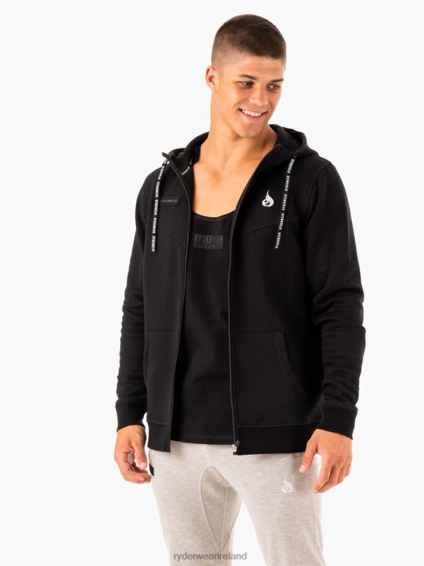 Ryderwear Recharge Zip Up Hoodie Black Men Clothing 4Z2T1381