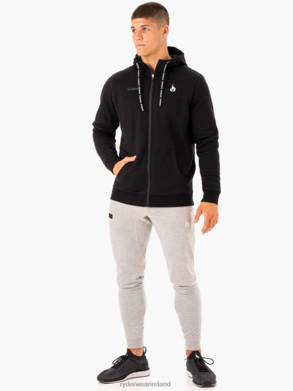 Ryderwear Recharge Zip Up Hoodie Black Men Clothing 4Z2T1381