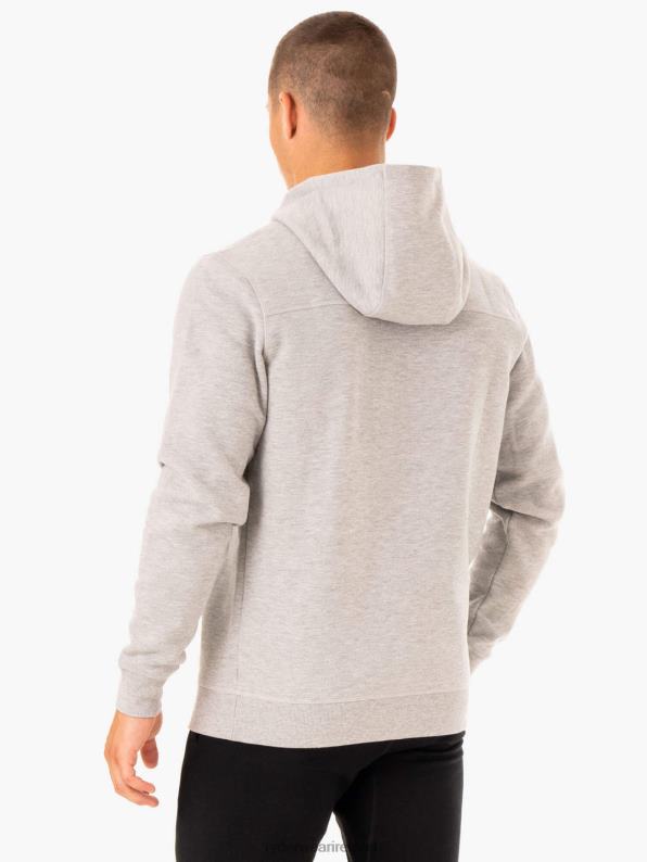 Ryderwear Recharge Zip Up Hoodie Grey Marl Men Clothing 4Z2T1382