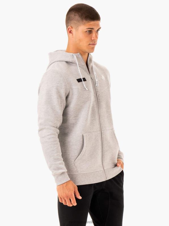 Ryderwear Recharge Zip Up Hoodie Grey Marl Men Clothing 4Z2T1382