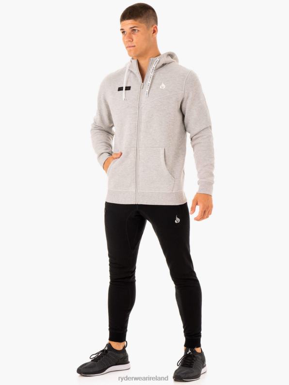 Ryderwear Recharge Zip Up Hoodie Grey Marl Men Clothing 4Z2T1382