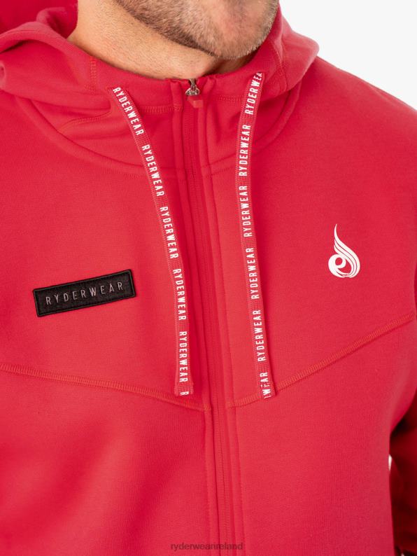 Ryderwear Recharge Zip Up Hoodie Red Men Clothing 4Z2T1380
