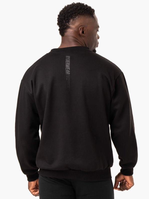 Ryderwear Reset Fleece Crew Neck Black Men Clothing 4Z2T1403
