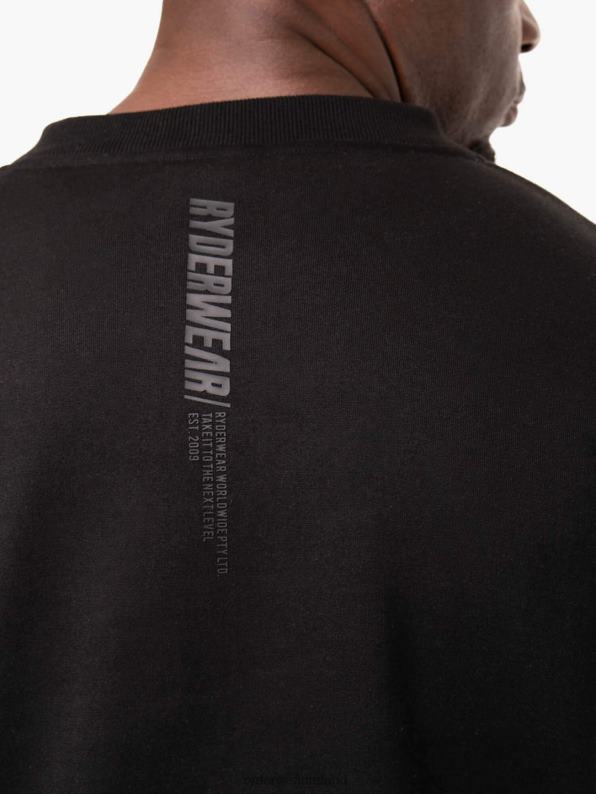 Ryderwear Reset Fleece Crew Neck Black Men Clothing 4Z2T1403