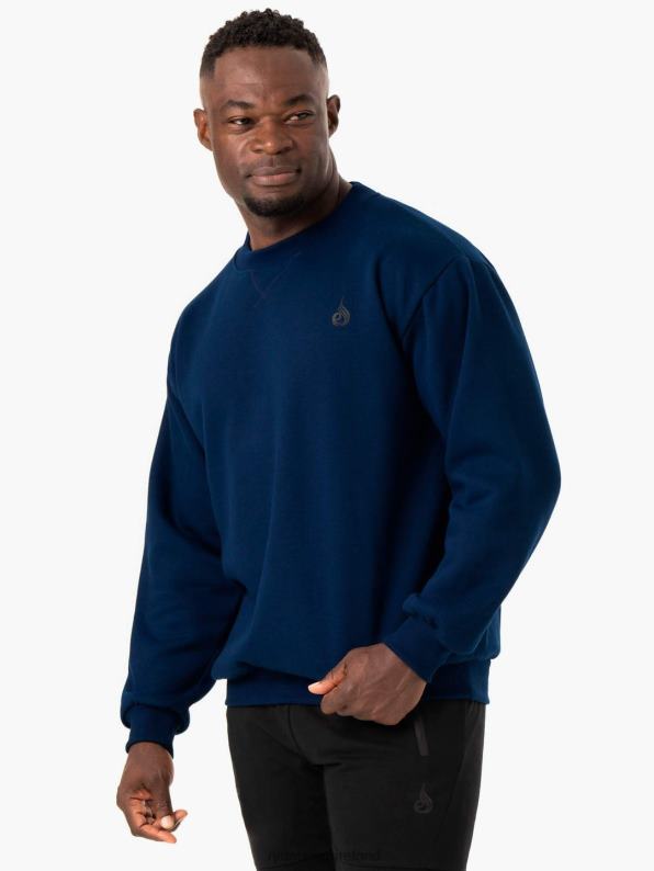 Ryderwear Reset Fleece Crew Neck Blue Men Clothing 4Z2T1400