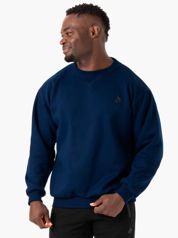 Ryderwear Reset Fleece Crew Neck Blue Men Clothing 4Z2T1400