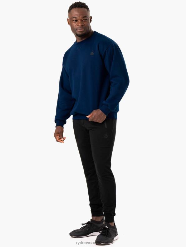 Ryderwear Reset Fleece Crew Neck Blue Men Clothing 4Z2T1400