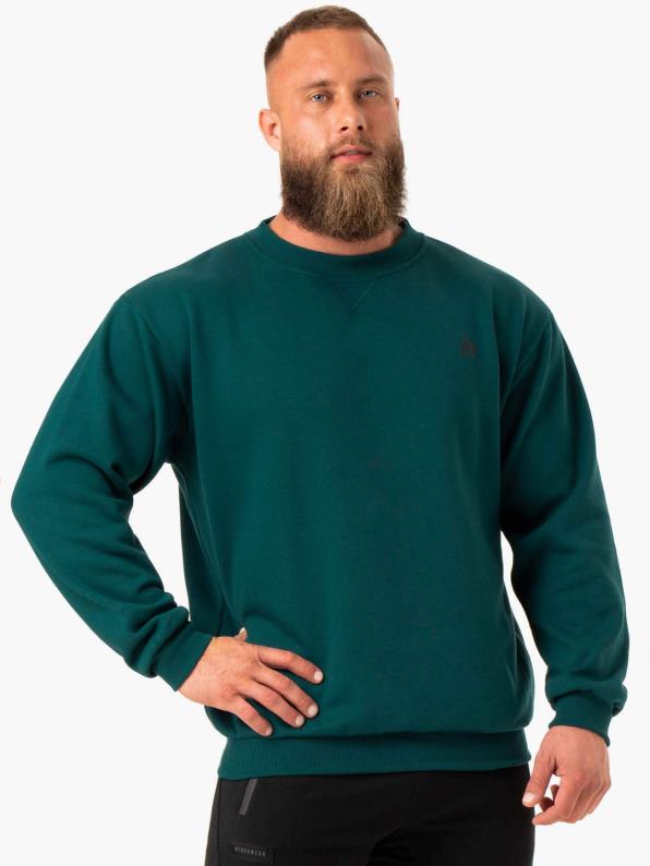 Ryderwear Reset Fleece Crew Neck Emerald Men Clothing 4Z2T1401