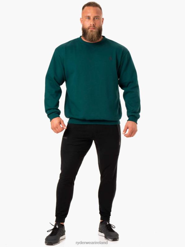 Ryderwear Reset Fleece Crew Neck Emerald Men Clothing 4Z2T1401