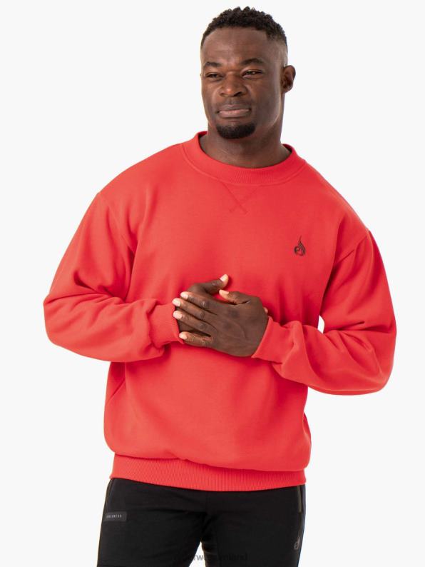 Ryderwear Reset Fleece Crew Neck Red Men Clothing 4Z2T1402