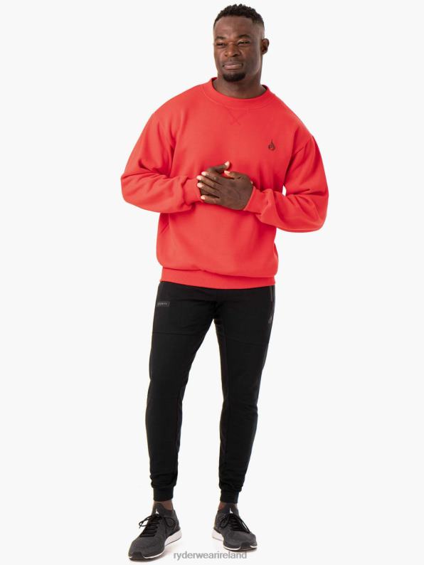 Ryderwear Reset Fleece Crew Neck Red Men Clothing 4Z2T1402