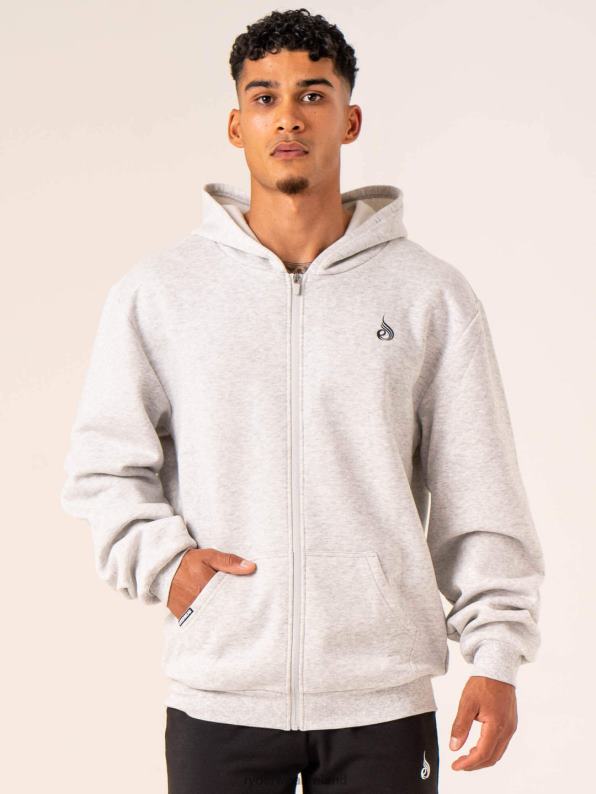 Ryderwear Emerge Track Jacket Snow Grey Marl Men Clothing 4Z2T1362