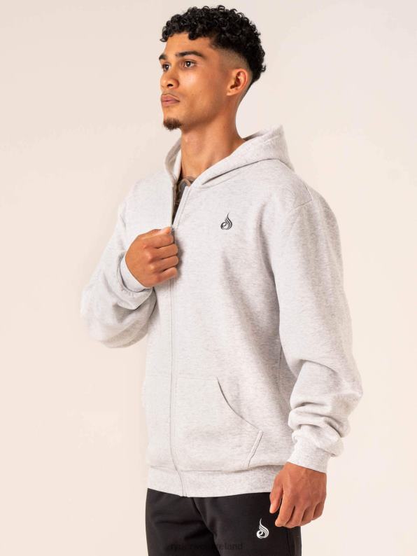 Ryderwear Emerge Track Jacket Snow Grey Marl Men Clothing 4Z2T1362
