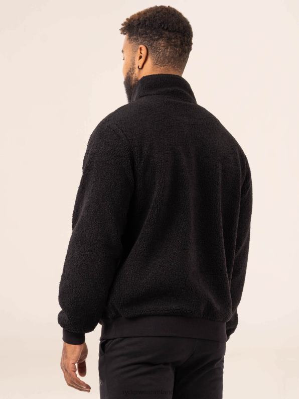 Ryderwear Flex Polar Fleece Jacket Black Men Clothing 4Z2T1366