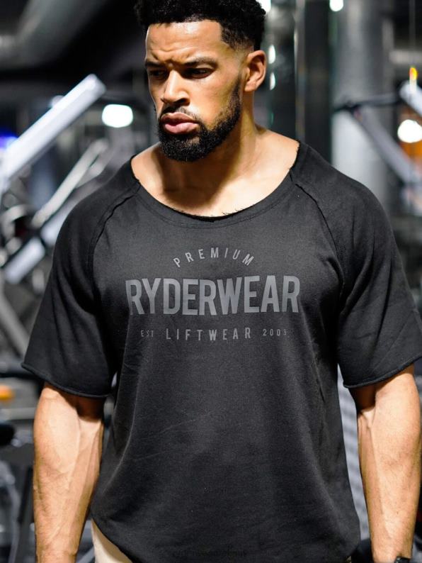 Ryderwear Advance Fleece Rag Top Black Men Clothing 4Z2T1262