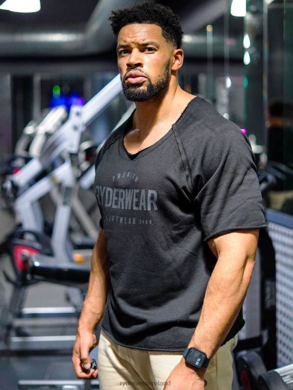 Ryderwear Advance Fleece Rag Top Black Men Clothing 4Z2T1262