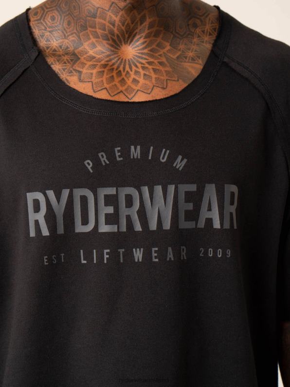 Ryderwear Advance Fleece Rag Top Black Men Clothing 4Z2T1262