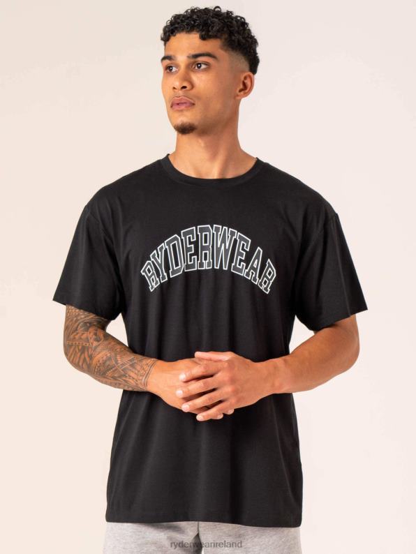 Ryderwear Collegiate T-Shirt Black Men Clothing 4Z2T1278