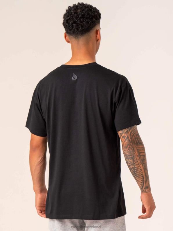 Ryderwear Collegiate T-Shirt Black Men Clothing 4Z2T1278