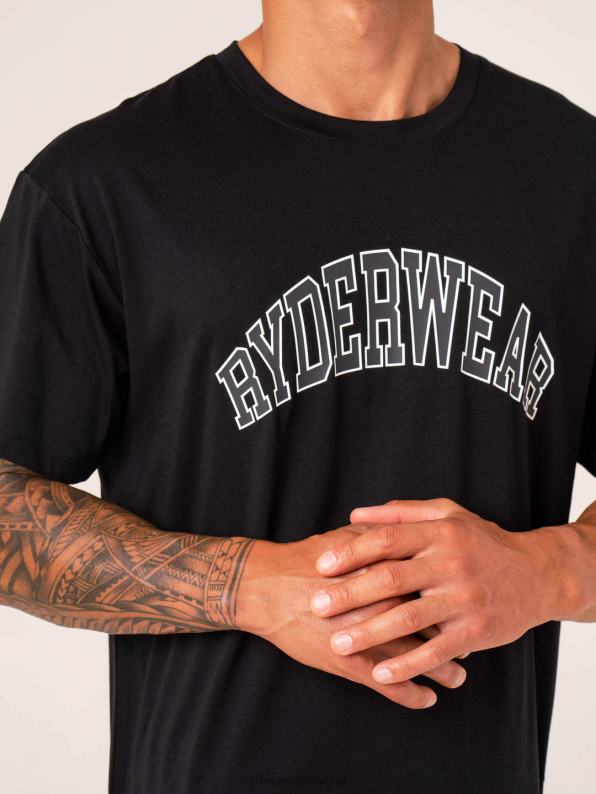 Ryderwear Collegiate T-Shirt Black Men Clothing 4Z2T1278