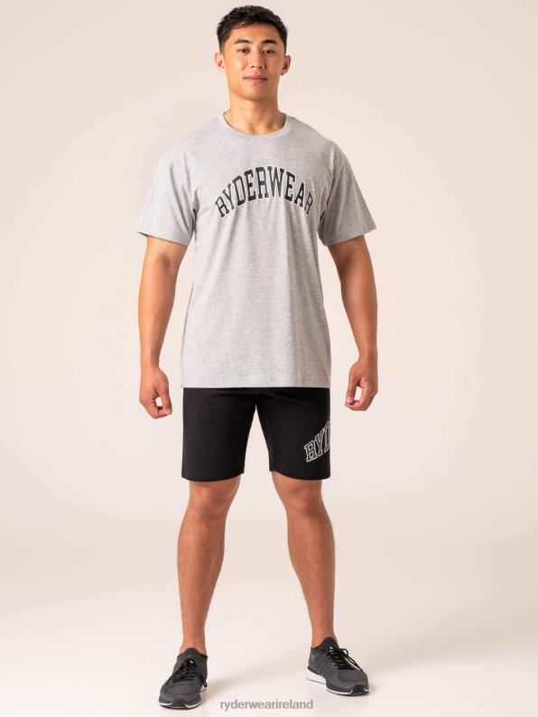 Ryderwear Collegiate T-Shirt Grey Marl Men Clothing 4Z2T1279