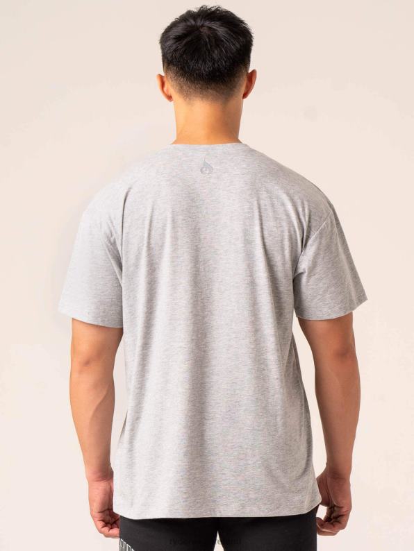 Ryderwear Collegiate T-Shirt Grey Marl Men Clothing 4Z2T1279