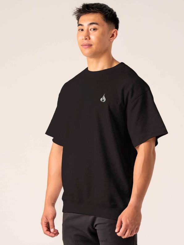 Ryderwear Emerge Fleece T-Shirt Faded Black Men Clothing 4Z2T1285
