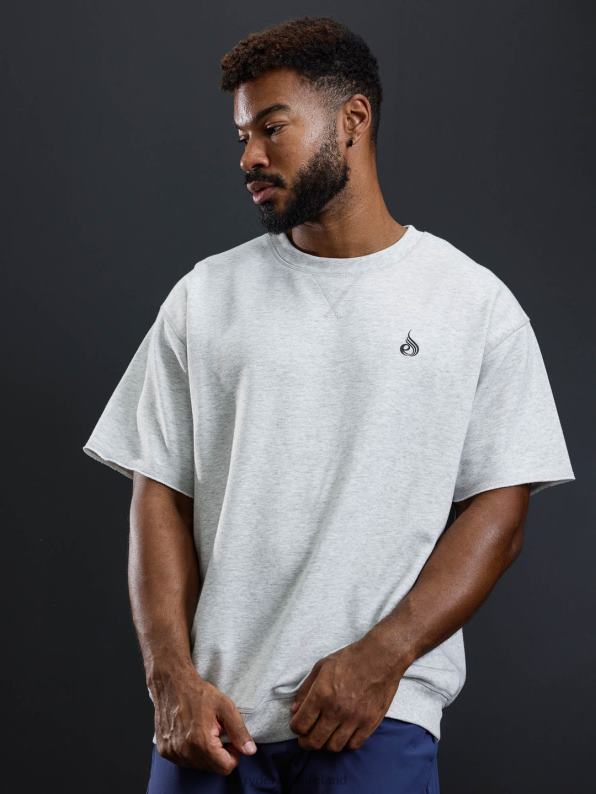 Ryderwear Emerge Fleece T-Shirt Snow Grey Marl Men Clothing 4Z2T1286