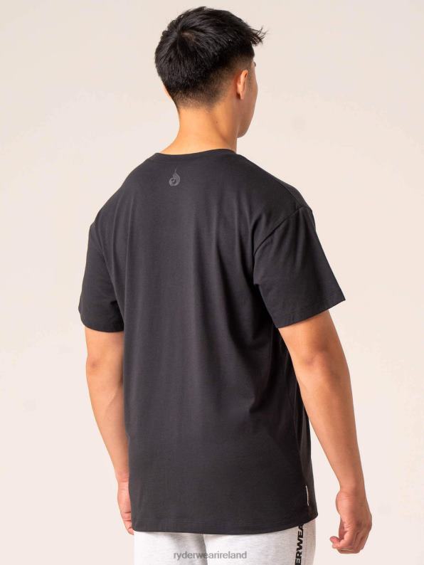 Ryderwear Emerge Oversized T-Shirt Faded Black Men Clothing 4Z2T1280