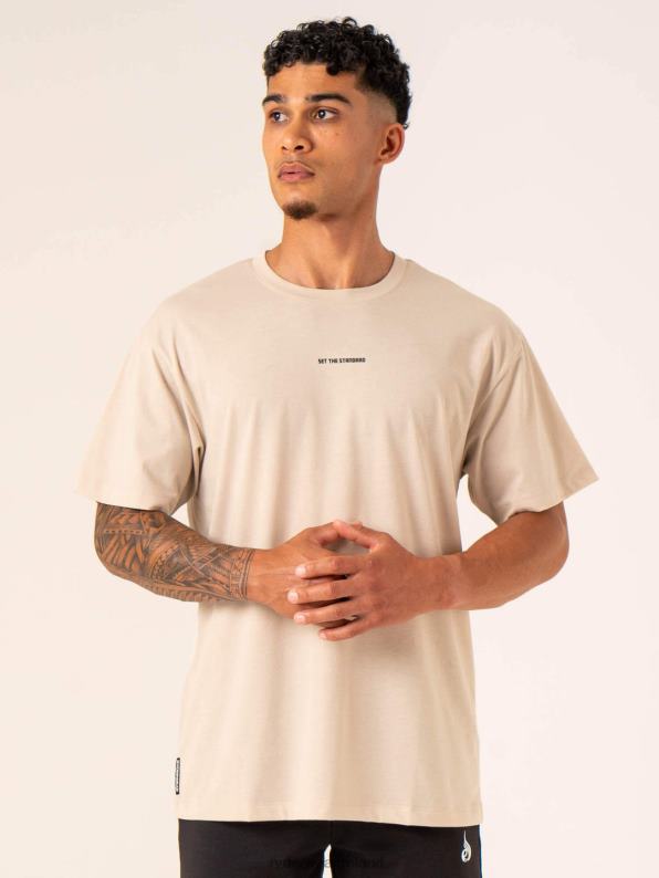 Ryderwear Emerge Oversized T-Shirt Sand Men Clothing 4Z2T1281