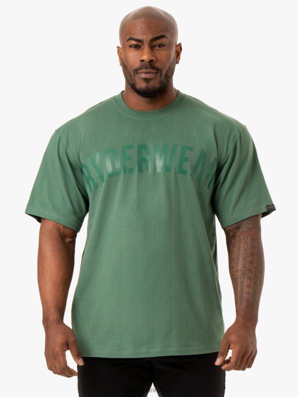 Ryderwear Force Oversized T-Shirt Green Men Clothing 4Z2T1223