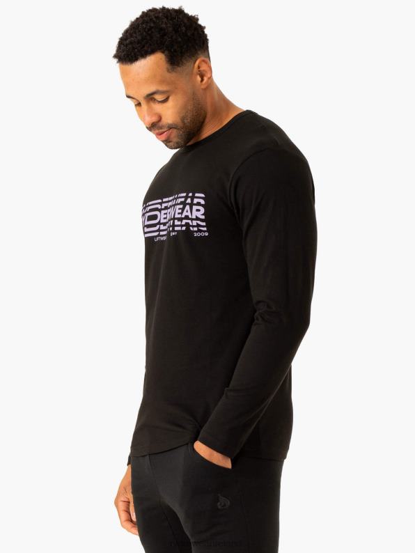 Ryderwear Graphic Long Sleeve T-Shirt Black Men Clothing 4Z2T1250