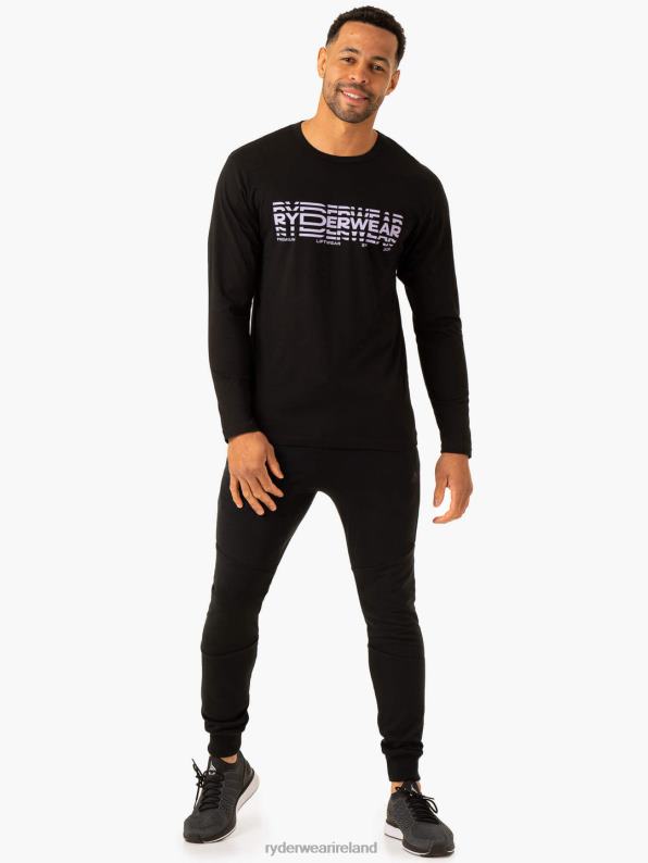 Ryderwear Graphic Long Sleeve T-Shirt Black Men Clothing 4Z2T1250