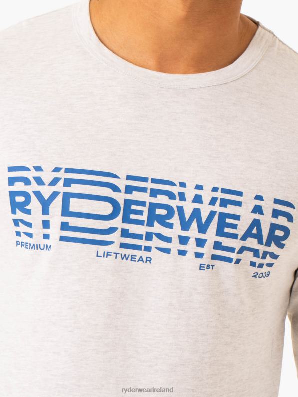 Ryderwear Graphic Long Sleeve T-Shirt Grey Marl Men Clothing 4Z2T1252