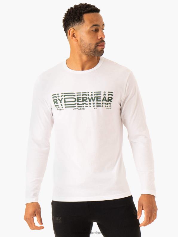 Ryderwear Graphic Long Sleeve T-Shirt White Men Clothing 4Z2T1251