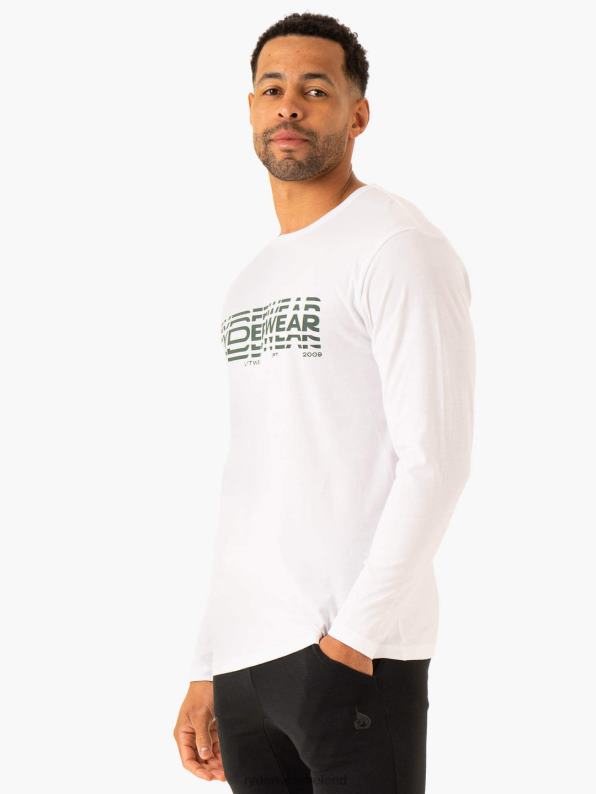 Ryderwear Graphic Long Sleeve T-Shirt White Men Clothing 4Z2T1251