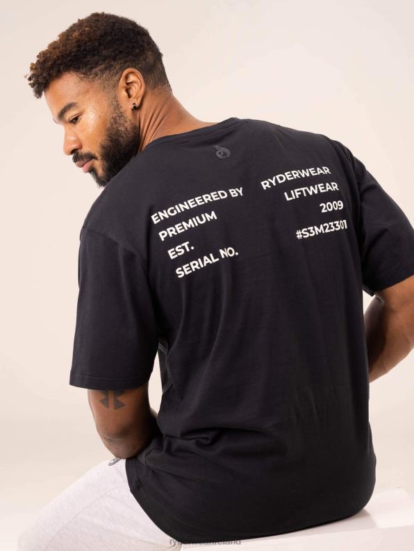 Ryderwear Industry Oversized T-Shirt Black Men Clothing 4Z2T1200