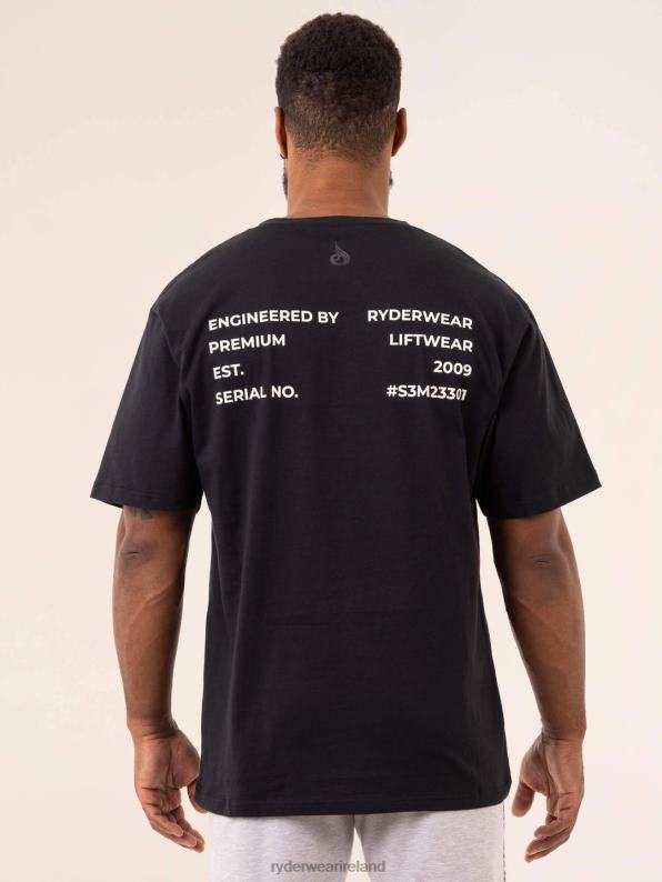 Ryderwear Industry Oversized T-Shirt Black Men Clothing 4Z2T1200