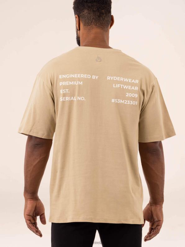 Ryderwear Industry Oversized T-Shirt Sandstone Men Clothing 4Z2T1202