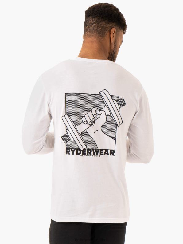 Ryderwear Lift Long Sleeve T-Shirt White Men Clothing 4Z2T1249