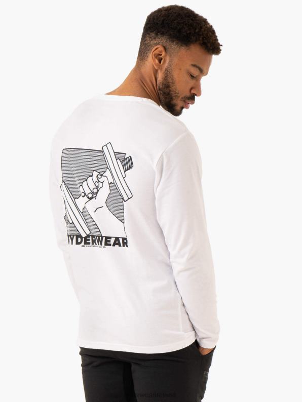 Ryderwear Lift Long Sleeve T-Shirt White Men Clothing 4Z2T1249