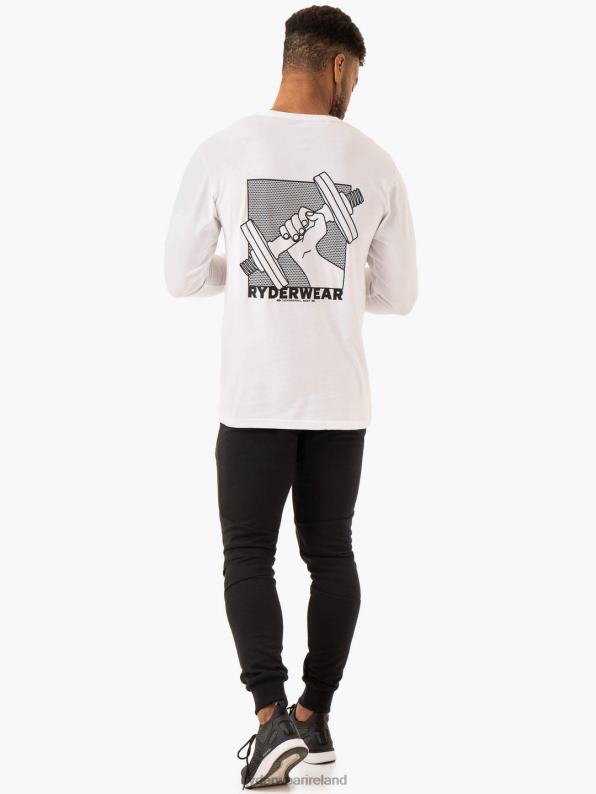 Ryderwear Lift Long Sleeve T-Shirt White Men Clothing 4Z2T1249